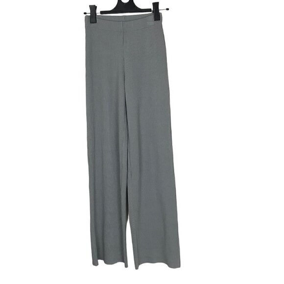 Vince Grey High Waisted Ribbed Flare Pants Size XXS - Picture 1 of 7